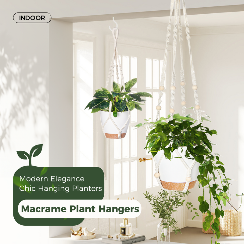 Bamworld Hanging Planters with Macrame Plant Hangers for Indoor Outdoor Plants 3 Set Self Watering Pots Hanging Baskets Flower Pot Holders 3 Different Size 4.3 stars out of 23 reviews (4.3)| 23 ratings