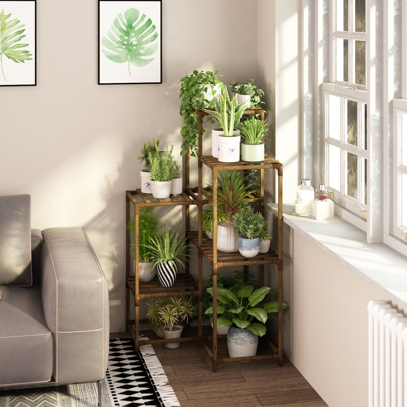 Corner Plant Stands for Indoor and  Patio Balcony Garden