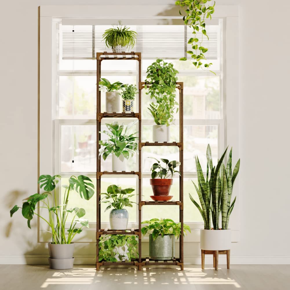 corner indoor plant Bamworld Tall Plant Stand for Indoor Plants Outdoor Corner Plant Shelf