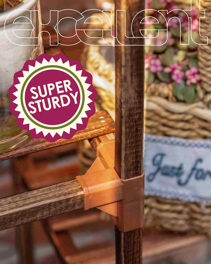 Bamworld Plant Stand Indoor Plant Stands Wood Outdoor Tiered Plant Shelf for Multiple Plants, 3 Tiers 7 Potted Ladder Plant Holder Table Plant Pot Stand for Window Garden Balcony Living Room