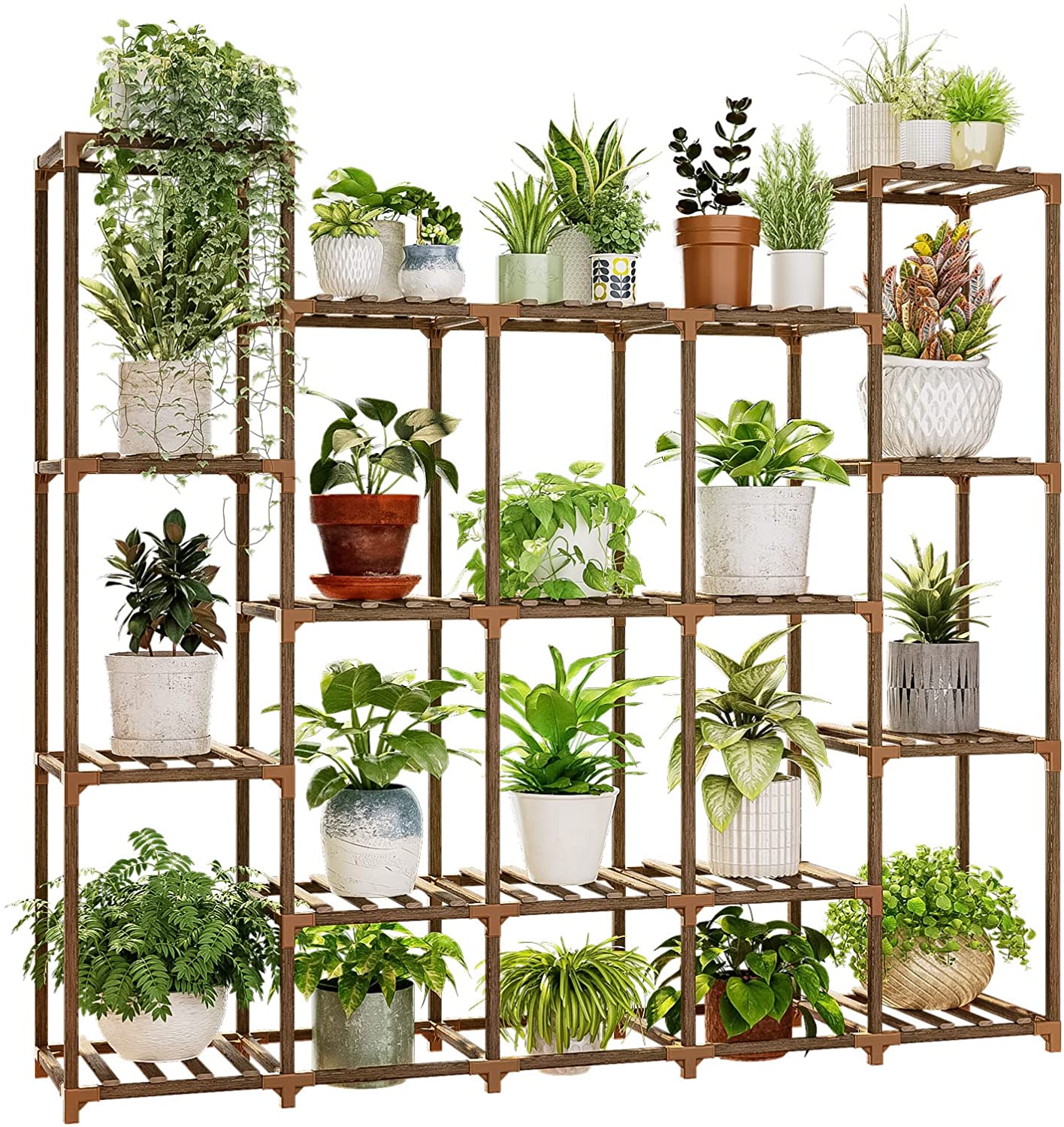indoor plant rack stand Bamworld Large Plant Stand Indoor Outdoor Plant Shelves Indoor Plant H