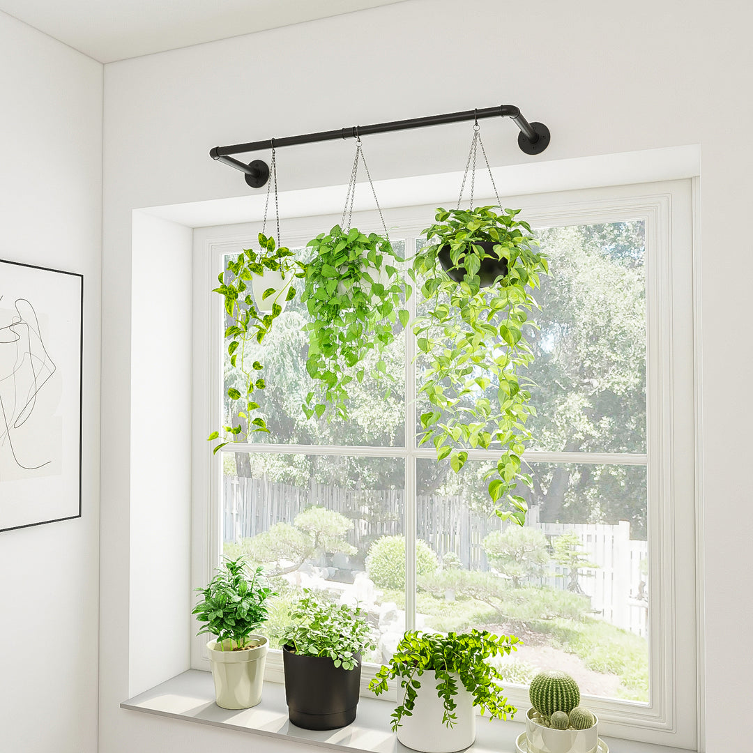 hanging plant curtain rod Bamworld Hanging Planters for Indoor Plants Hanging Planter Plant Hold