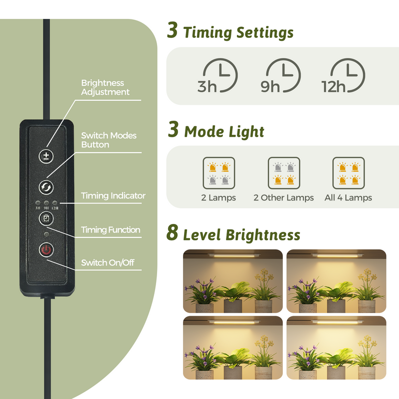 Plant Stand Indoor with Grow Lights Large Plant Shelf Outdoor New Plant Holder Metal Flower Stand Waterproof Black for Multiple Plants Hanging for Living Room Patio Balcony Garden