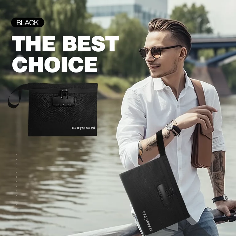 GENTINGBRO smell proof Bag Storage bag with Combination Lock Medicine Bamworld