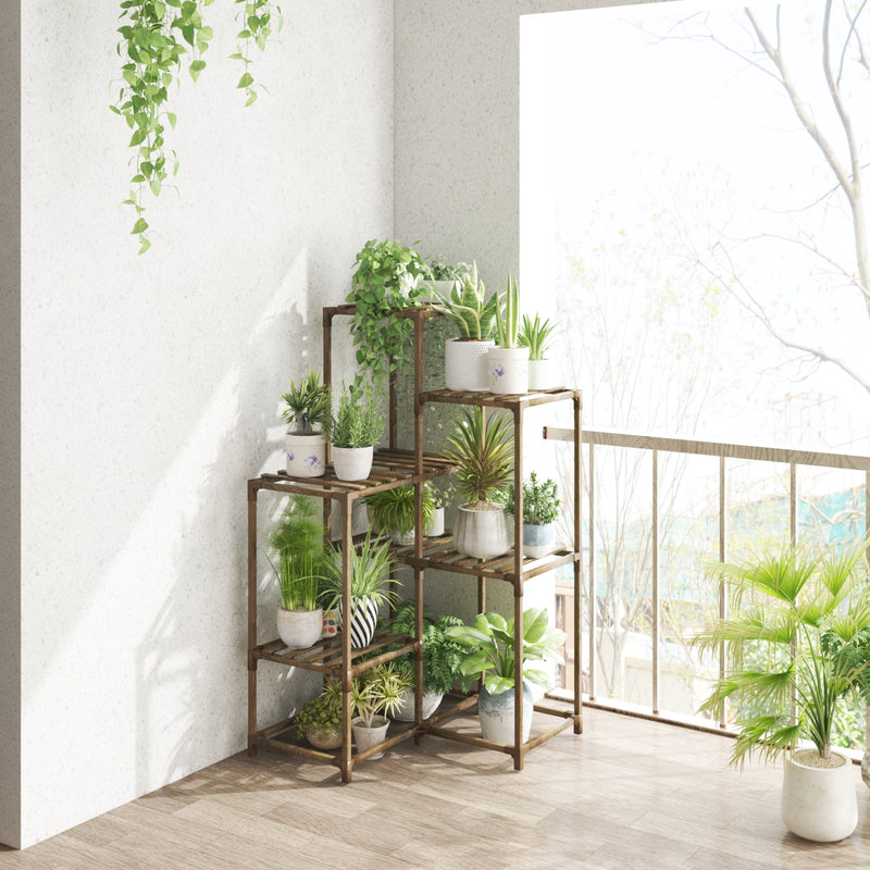 Corner Plant Stands for Indoor and  Patio Balcony Garden