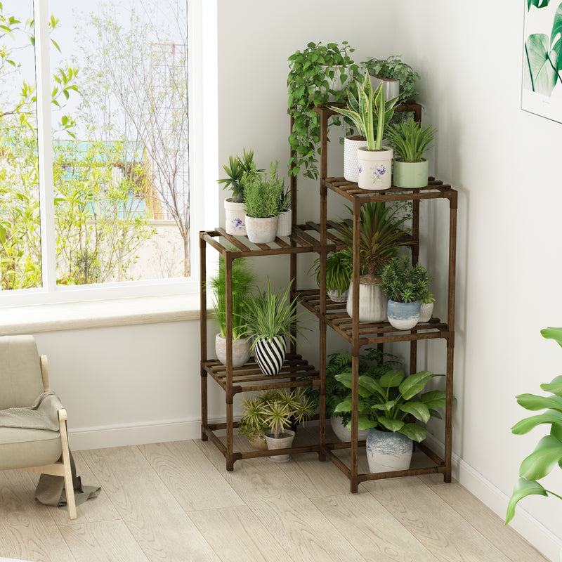 Corner Plant Stands for Indoor and  Patio Balcony Garden