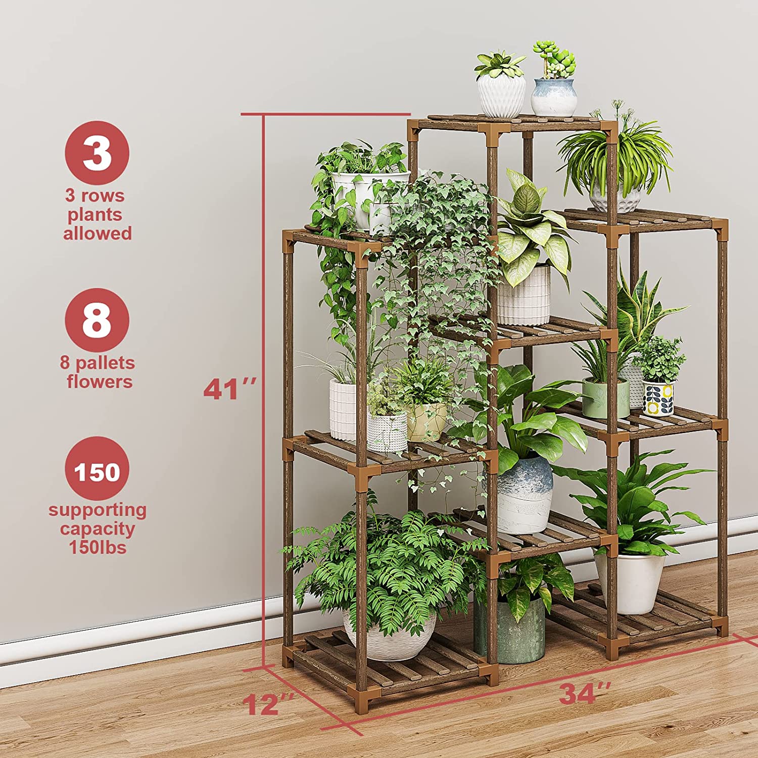 Bamworld 3pcs hanging planters for indoor plants 8 inch self watering pots for indoor plants hanging pots for plants plant hanger indoor plant hanging rod flower pots with Bamworld 3pcs hanging planters for indoor plants 8 inch self watering pots for indoor plants hanging pots for plants plant hanger indoor plant hanging rod flower pots with