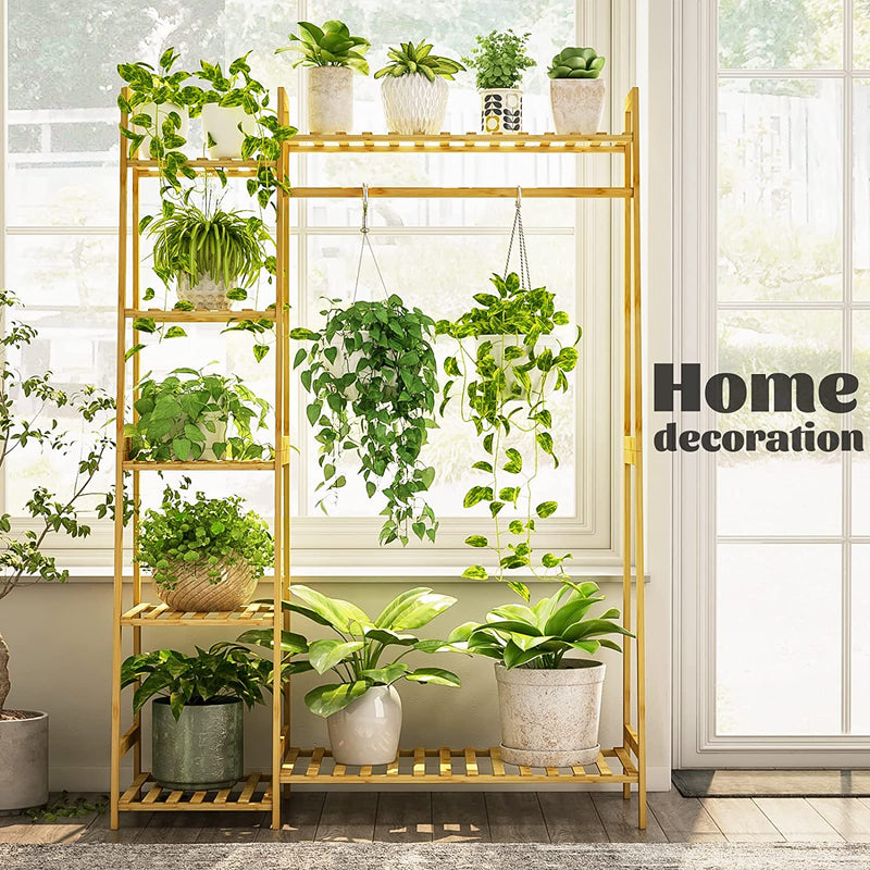 big plant stand indoor Bamworld Hanging Plant Stand Indoor Tall Plant Stand for Multiple Plan